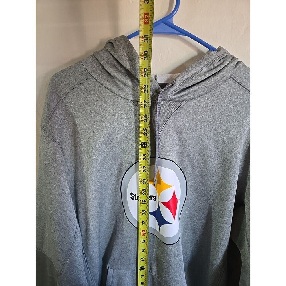 Pittsburgh Steelers hoodie Large Nike Grey Print Logo - Picture 8 of 11